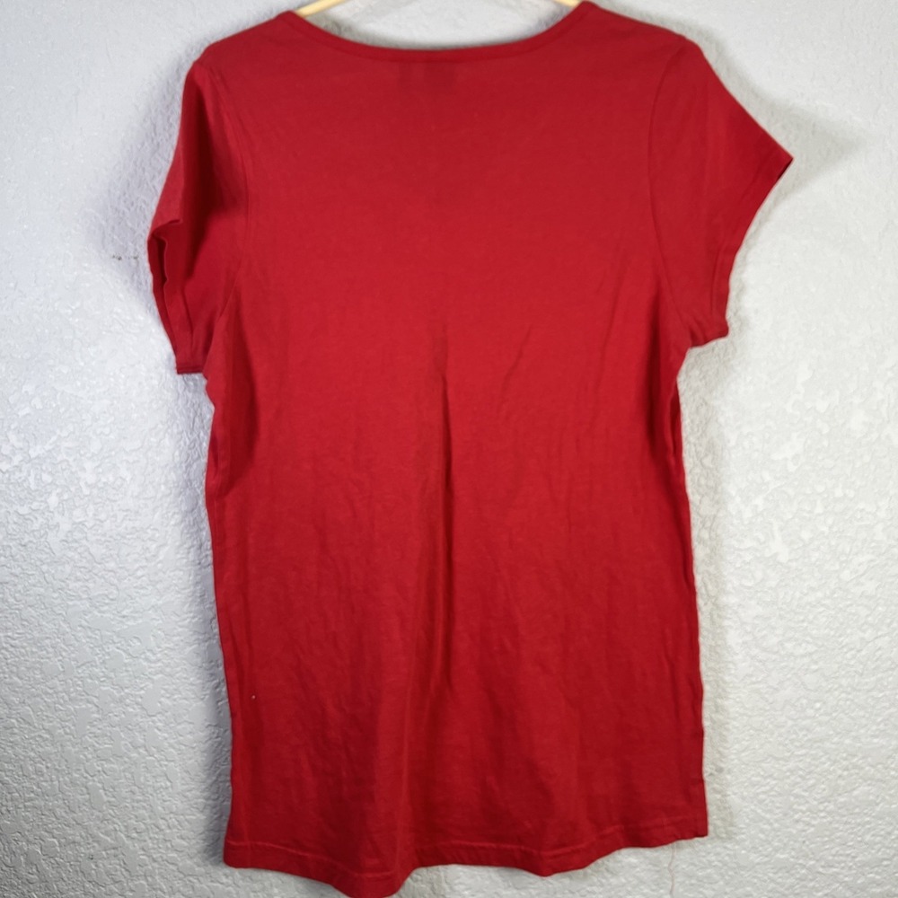 Cruel T-Shirt Womens L Red Honky Tonk Tour Graphic Studded V-Neck Festival - Picture 2 of 7